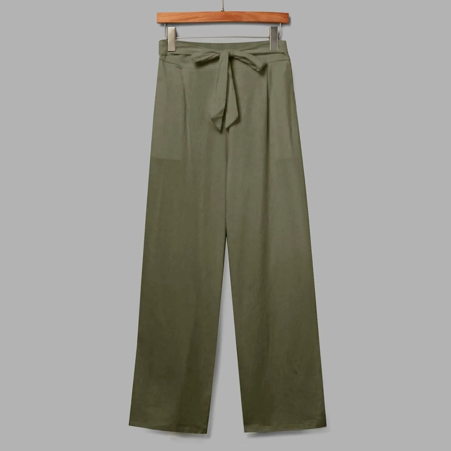 Linen Pants Women Long Summer Vacation Beach Pants Casual Cotton Linen Soft Comfy Lounge Pants Trousers with Pockets