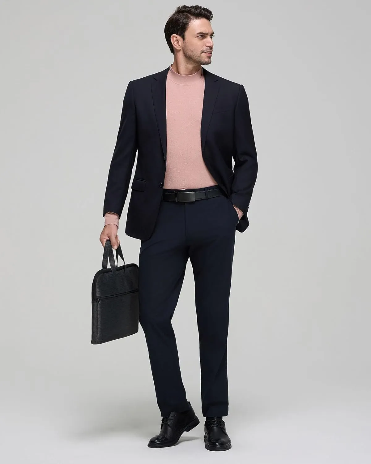 Long Sleeve Shirts for Men Mock Turtleneck Moisture Wicking Business Casual Pullover Undershirts Mens Tee Shirt Top