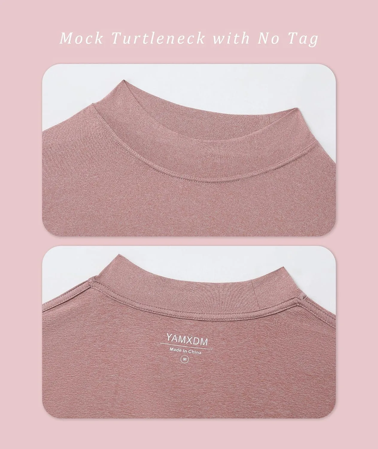 Long Sleeve Shirts for Men Mock Turtleneck Moisture Wicking Business Casual Pullover Undershirts Mens Tee Shirt Top