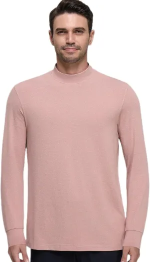 Long Sleeve Shirts for Men Mock Turtleneck Moisture Wicking Business Casual Pullover Undershirts Mens Tee Shirt Top