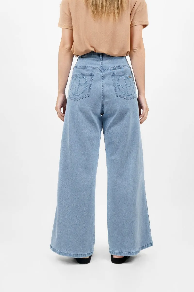Los Angeles - Wide Leg Jeans- Sky