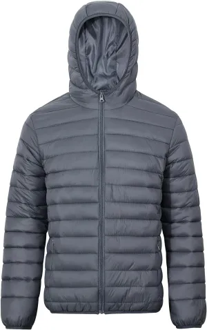 MADHERO Mens Packable Hooded Puffer Jacket Lightweight Water-Resistant Quilted Puffy Outerwear with Hood
