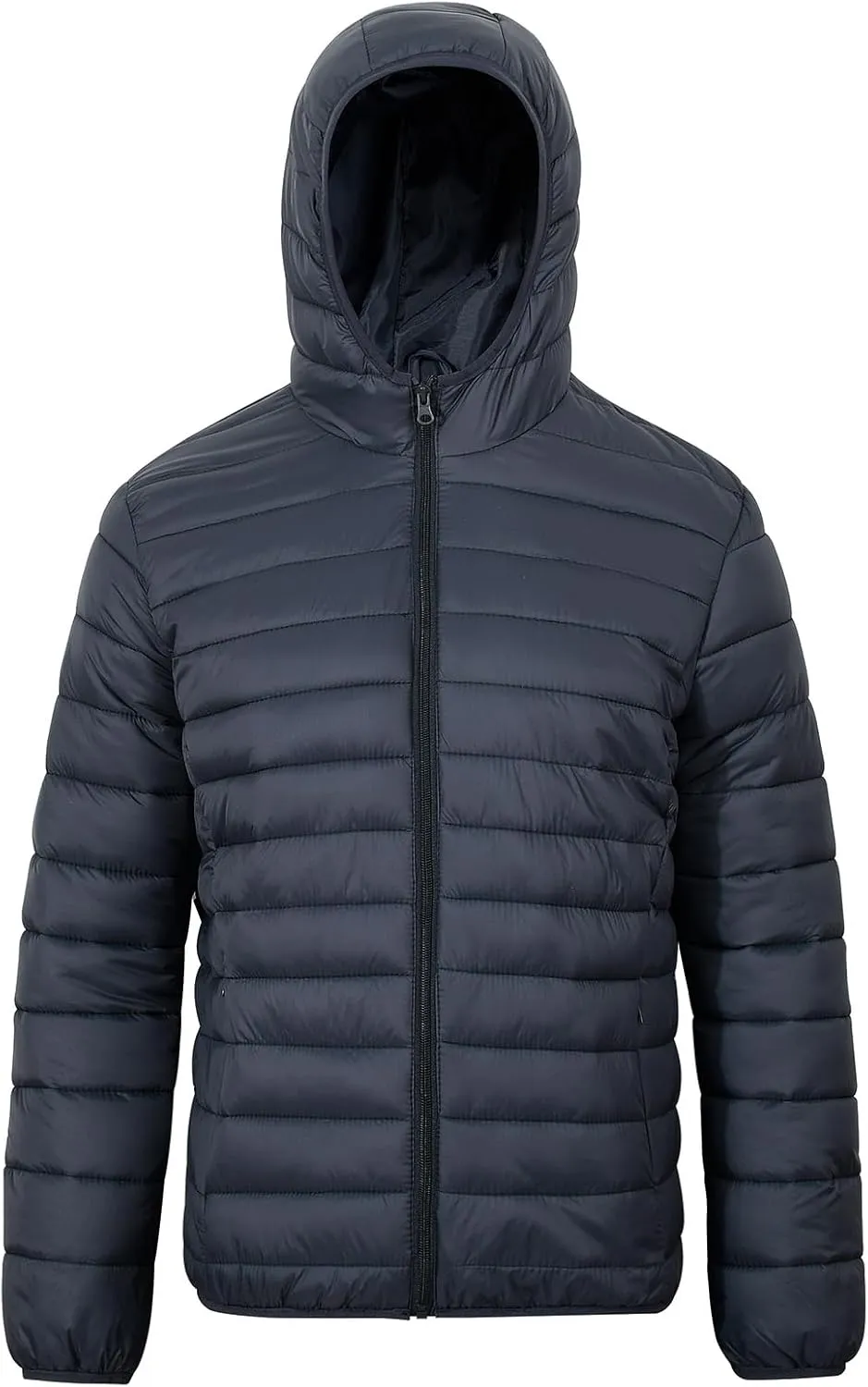 MADHERO Mens Packable Hooded Puffer Jacket Lightweight Water-Resistant Quilted Puffy Outerwear with Hood
