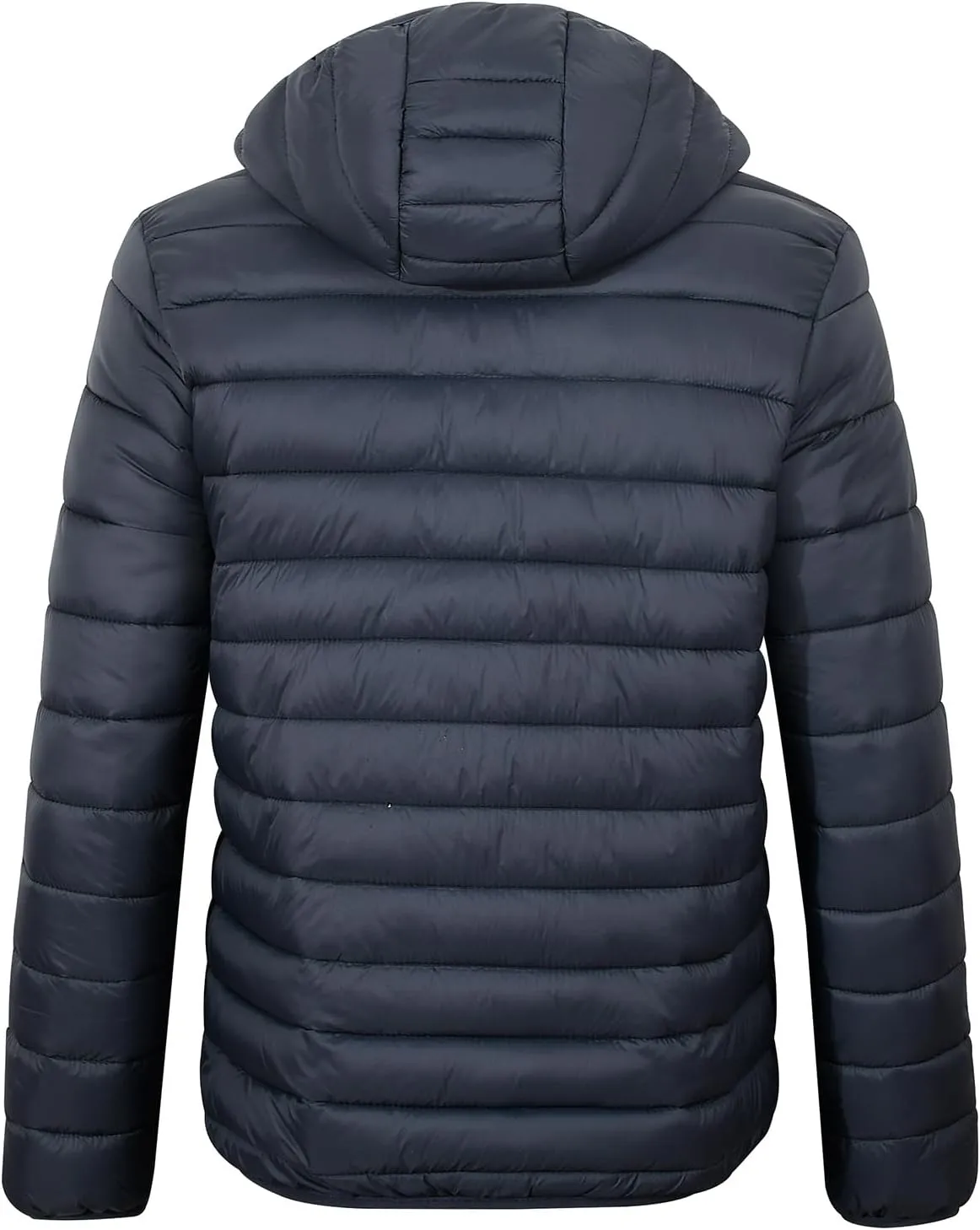 MADHERO Mens Packable Hooded Puffer Jacket Lightweight Water-Resistant Quilted Puffy Outerwear with Hood