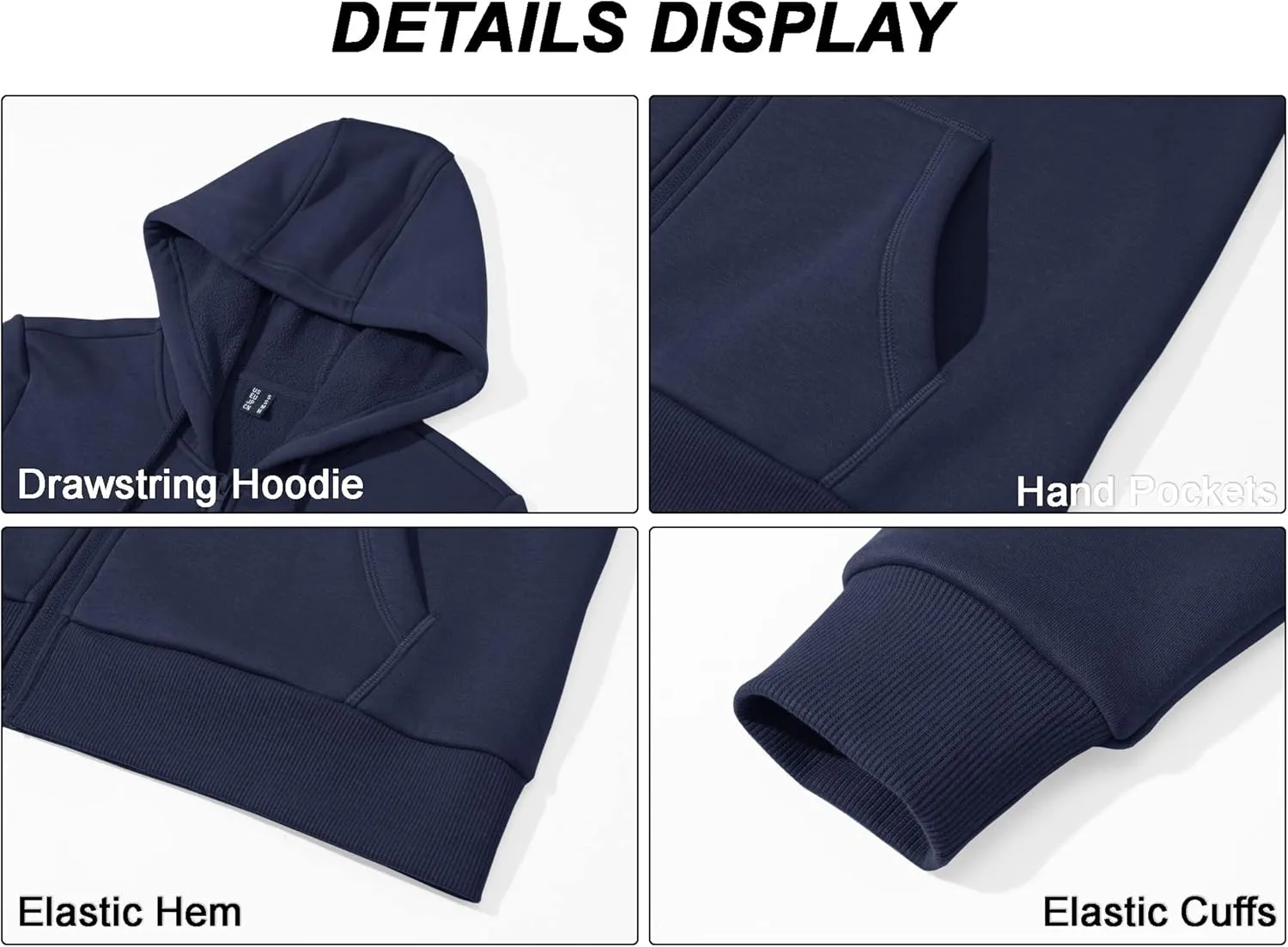 MAGCOMSEN Women's Fleece Lined Zip Up Hoodies Casual Hooded Jacket Workout Full Zip Sweatshirts Pocket Coats