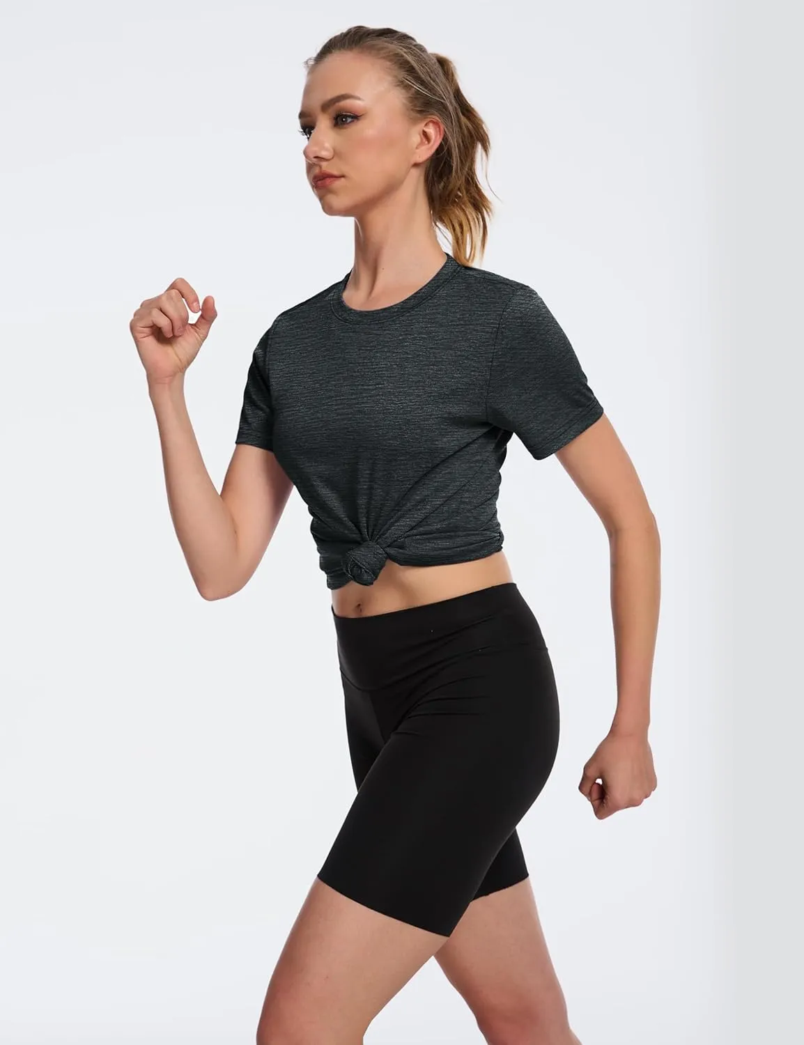 MAGCOMSEN Women's Short Sleeve T Shirts UPF 50  Sun Protection Athletic Running Workout Tee Tops