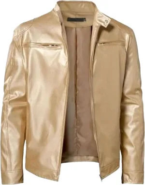 Maiyifu-GJ Men's Leather Jackets Stand Collar Slim Fit Faux Leather Jacket Casual Lightweight Motorcycle Biker Coat Outerwear