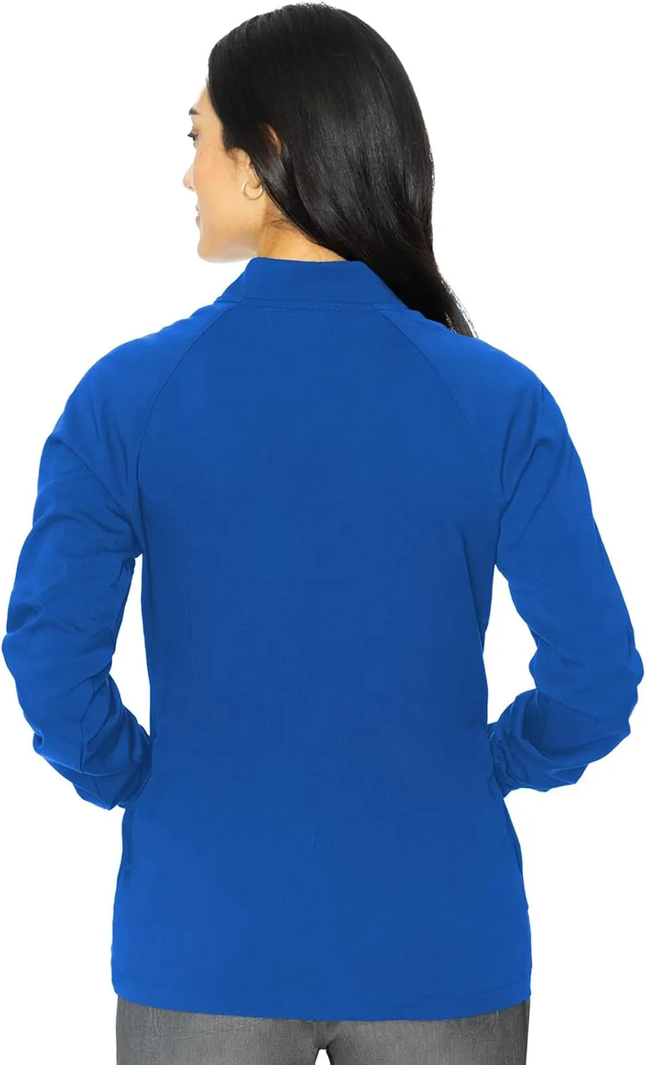 Med Couture Women's Scrub Warm-Up Jacket Raglan with 4 Pockets with Ultra Soft and Durable Fabric - MC7660