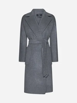medium grey pure wool coat