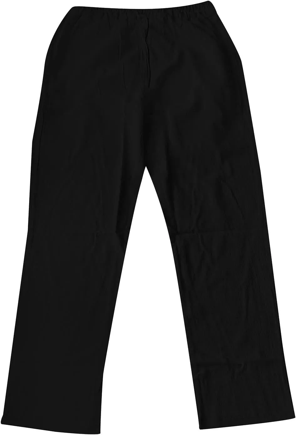 Men Linen Pants Lightweight Casual Relaxed Fit Elastic Waist Breathable Wide Leg Baggy Joggers Trousers