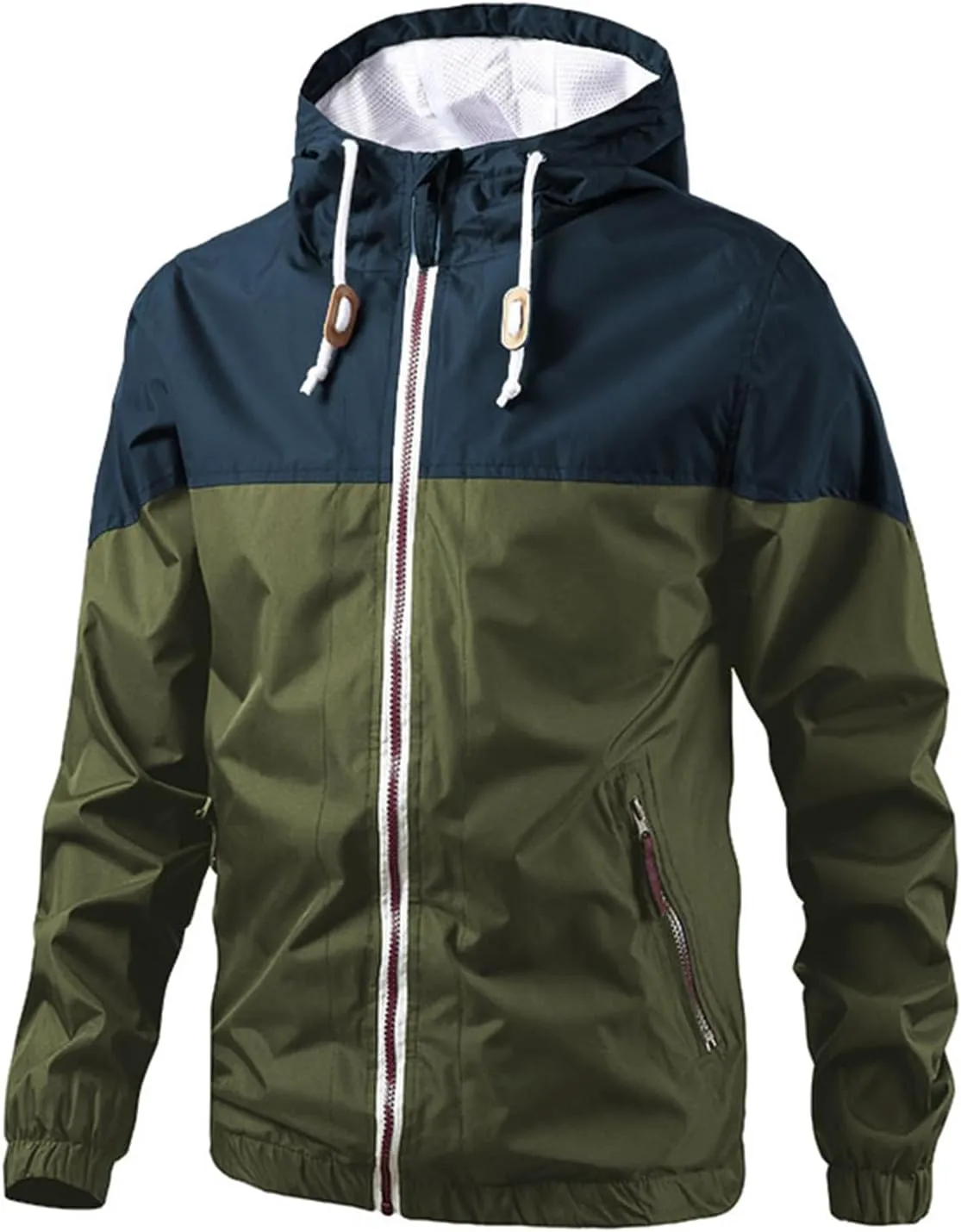 Men Waterproof Rain Jacket Outdoor Windbreaker Lightweight Running Hooded Trench Fashion Softshell Cycling Raincoat