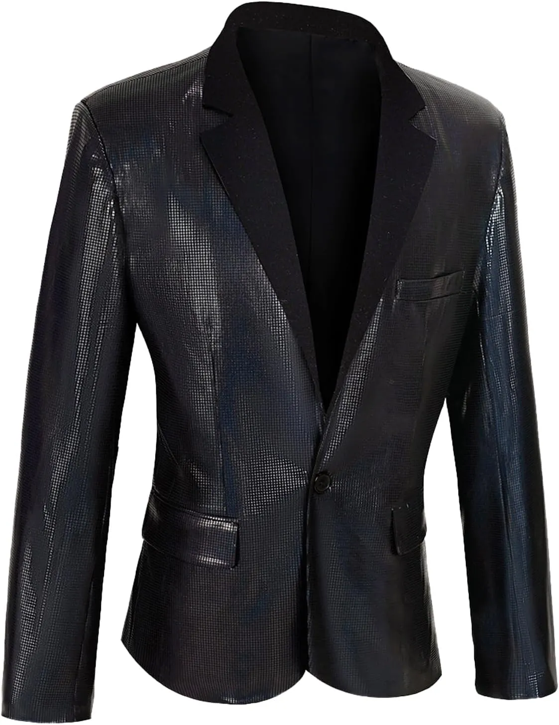 Men's 70s Disco Jacket Sequin Blazer Shiny Party Prom Outfit