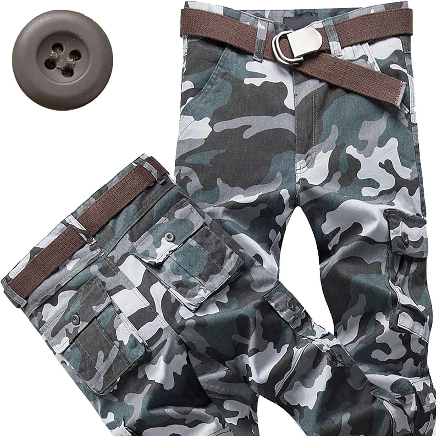 Mens Cargo Work Pants 6 Full Men's Cargo Cargo Pocket Men's Pants Gym Clothes for Men Sweat Pants Mens Lightweight