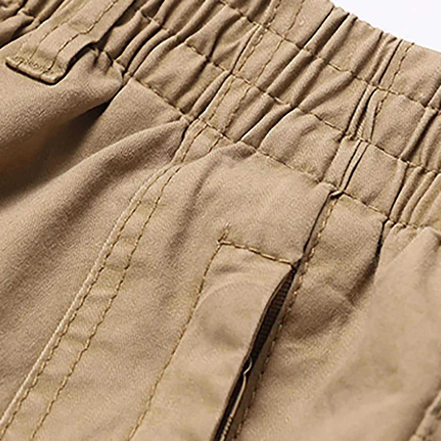 Men's Casual Pants Heavy Cotton Slim Fit Long Pants Stretch Waist Drawstring Athletic Work Pants Fall Trousers 2024