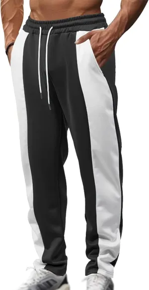 Mens Corduroy Casual Elastic Drawstring Waist Baggy Straight Leg Yoga Sweatpants Beach Travel Work Sports Pants
