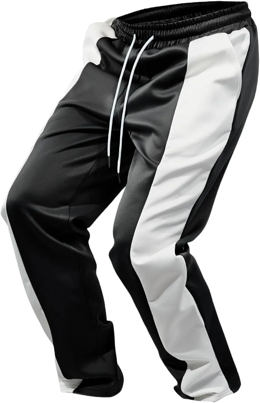 Mens Corduroy Casual Elastic Drawstring Waist Baggy Straight Leg Yoga Sweatpants Beach Travel Work Sports Pants