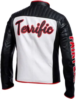 Men's Game-Inspired Multicolor Lambskin Leather Costume Jacket  Motorcycle Cosplay Coat