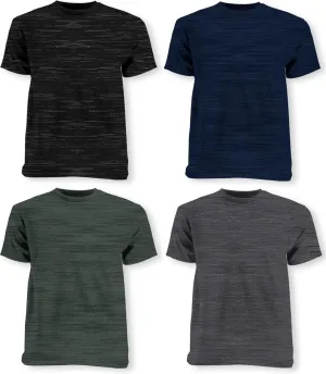 Mens Gym T-Shirts 4 Pack - Moisture Wicking Workout Man Tee, Quick Dry Athletic Performance Activewear