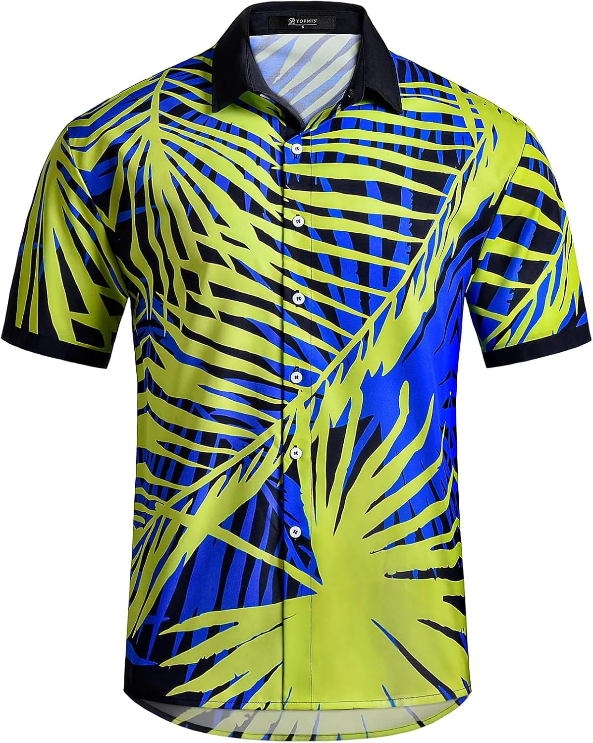 Men's Hawaiian Printed Short Sleeve Shirts Tropical Floral Button Down Aloha Holiday Shirt Vacation Casual Beach Clothings