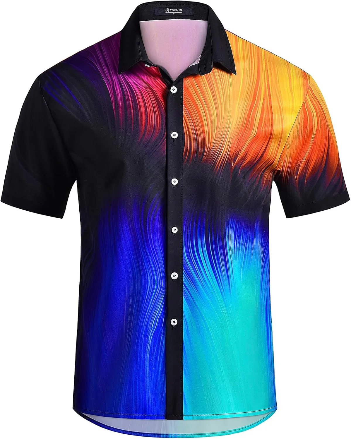 Men's Hawaiian Printed Short Sleeve Shirts Tropical Floral Button Down Aloha Holiday Shirt Vacation Casual Beach Clothings