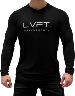 Men's Long Sleeve Performance Raglan Tee for Gym, Bodybuilding, Running, and Workout Training - Athletic Shirt