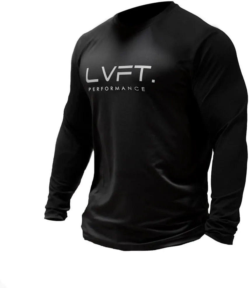 Men's Long Sleeve Performance Raglan Tee for Gym, Bodybuilding, Running, and Workout Training - Athletic Shirt