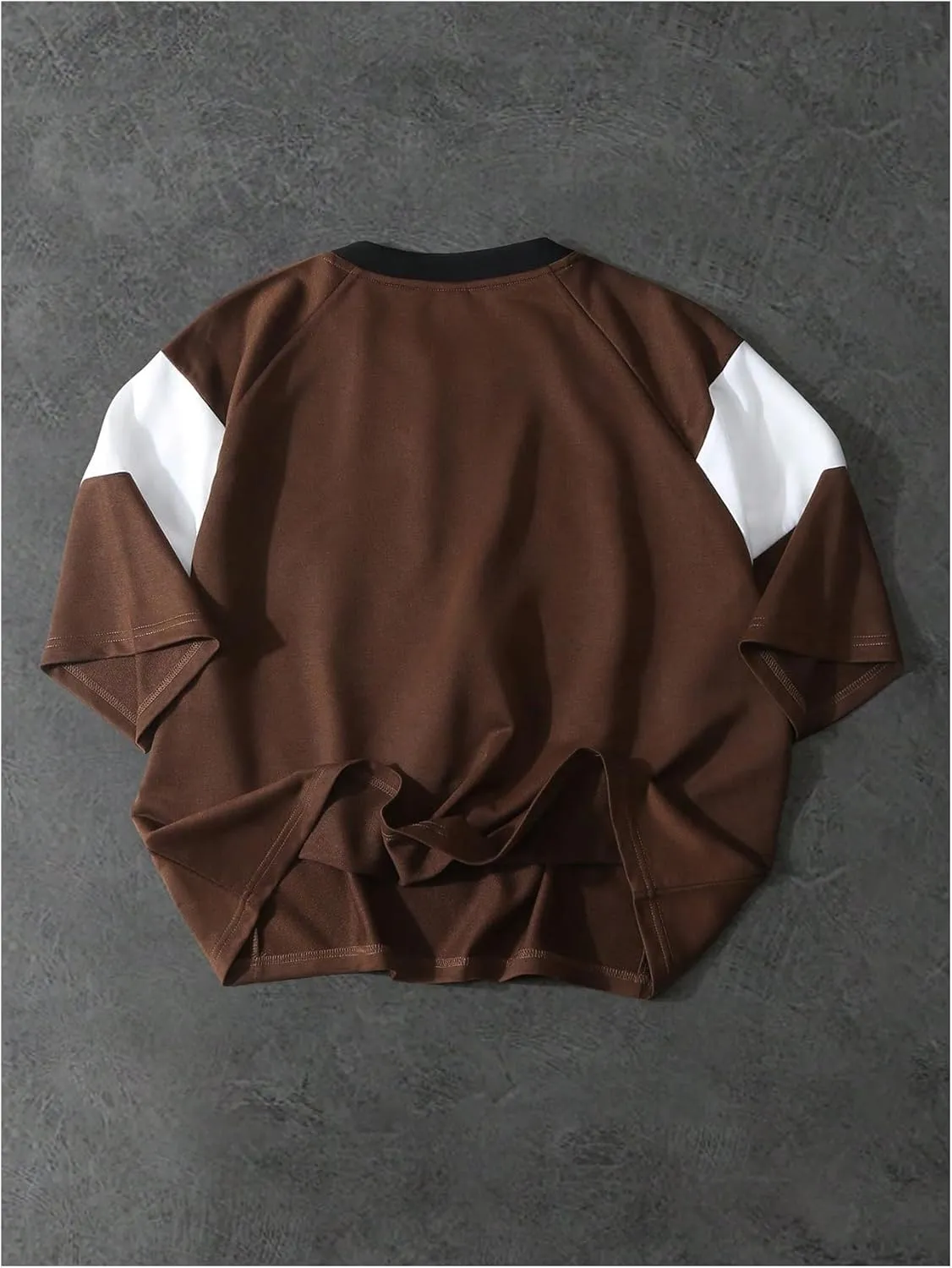 Men's Number Graphic Short Sleeve Jersey Shirts Oversized Y2K Star V Neck Colorblock Tee Shirt Top