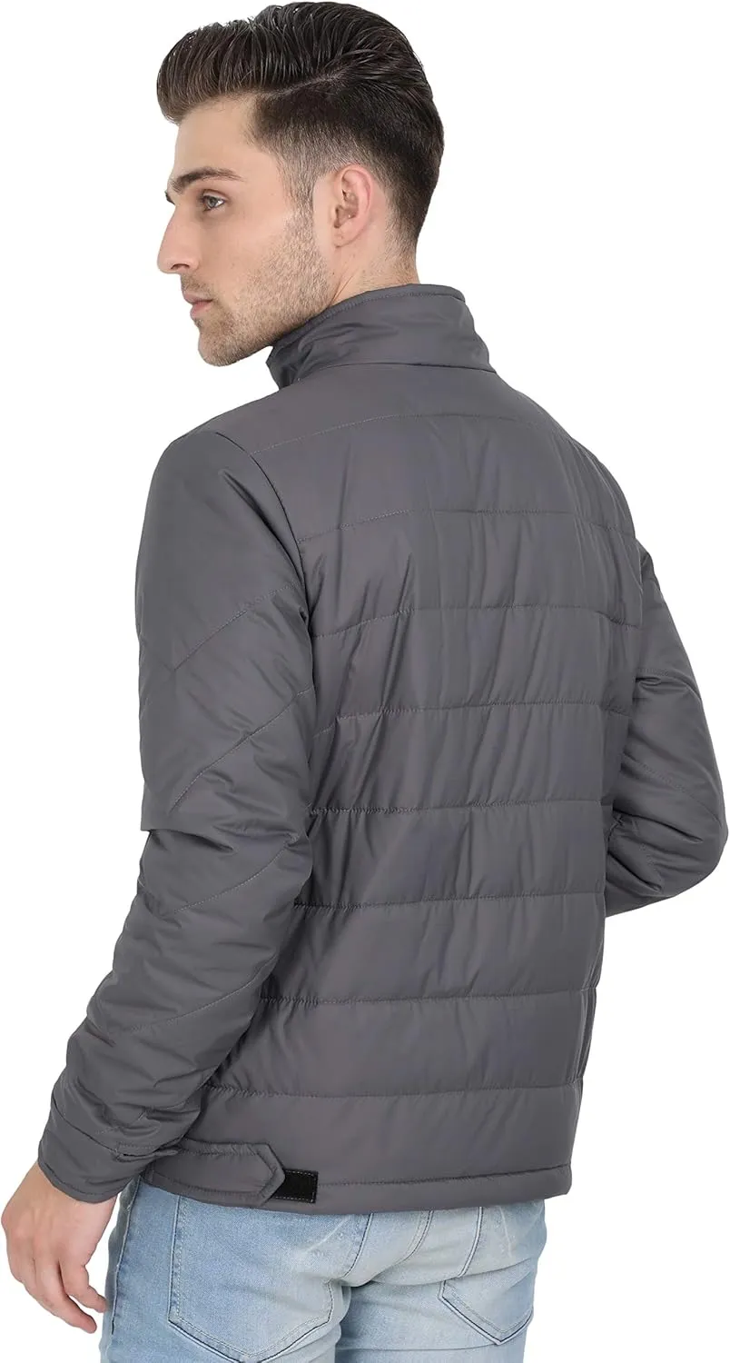 Men's Puffer Jacket Water-Resistant Light Weight Windproof Soft Fabric Down Jacket for Outdoor Activities