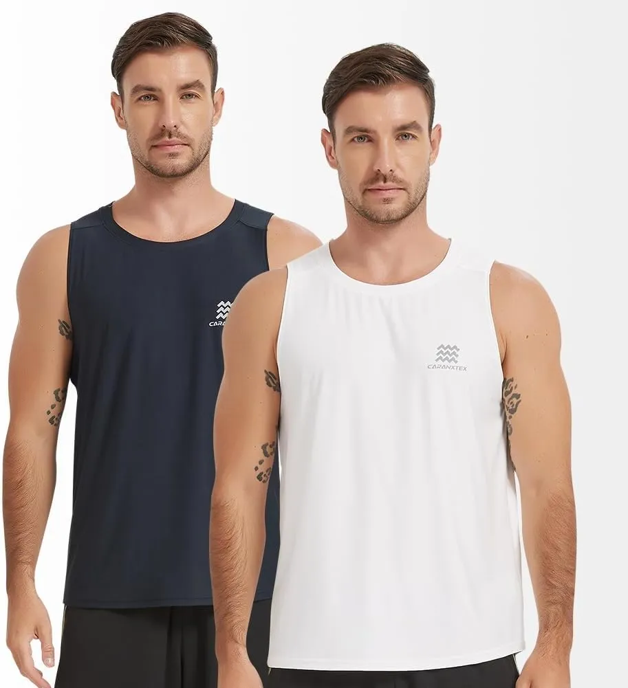 Men's Quick Dry Workout Tank Tops Bodybuilding Sleeveless Tee Fitness Gym Muscle Shirts for Active Men