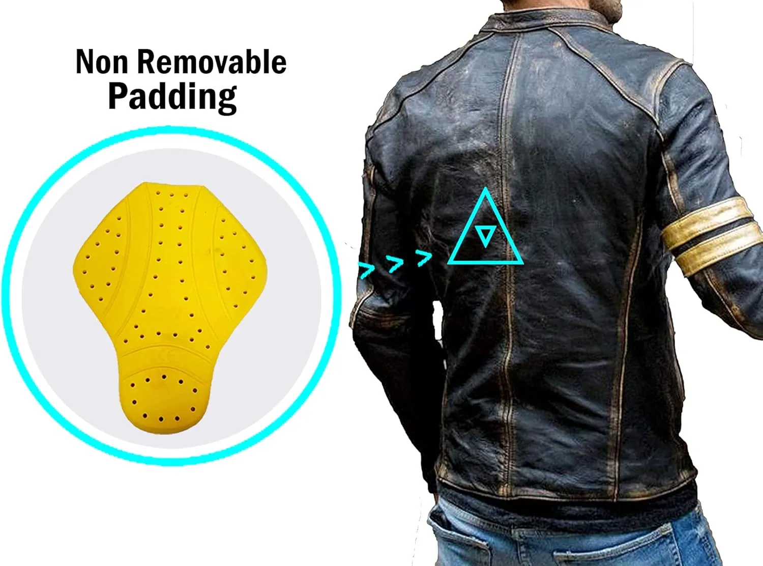 Mens Racing Motorcycle Padded Armored Distressed Brown Cowhide Leather Jacket