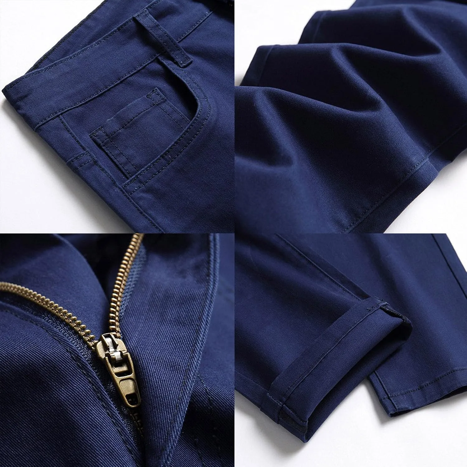 Mens Skinny Dress Pants Straight Leg Slim Fit Stretchy Solid Classic Chino Pants Outdoor Business Golf Casual Pants