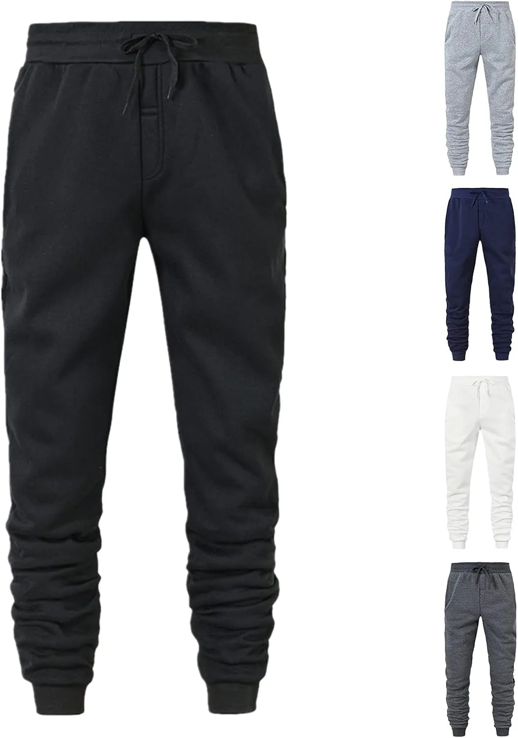Mens Sweatpant Athletic Tapered Jogger Casual Workout Running Lightweight Bodybuilding Pants Slim Fit Trousers with Pockets