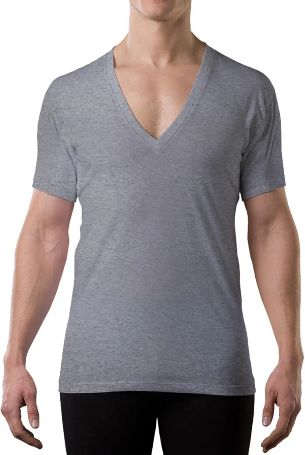 Men's Sweatproof Undershirt | Cotton Deep V Neck | Original Fit | with Sweat Pads