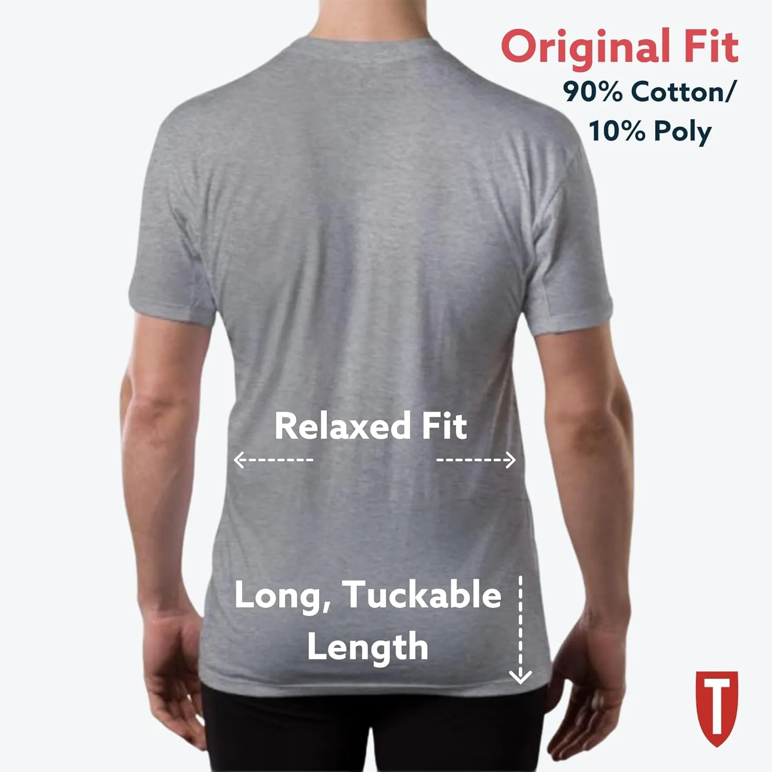 Men's Sweatproof Undershirt | Cotton Deep V Neck | Original Fit | with Sweat Pads