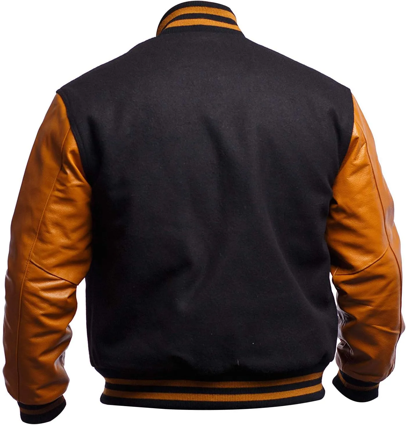 Men's Varsity Letterman Jacket - High School College Baseball Bomber Jacket Wool   Faux Leather Jacket Men