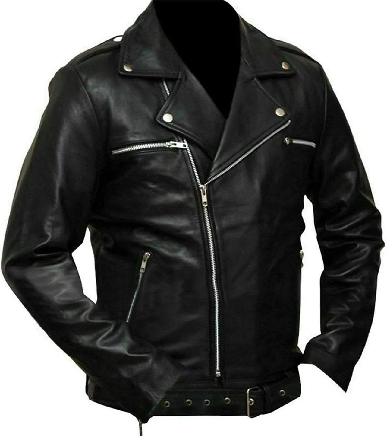 Mens Vintage Cafe Racer Biker Leather Jacket | Motorcycle Leather Jacket for Men
