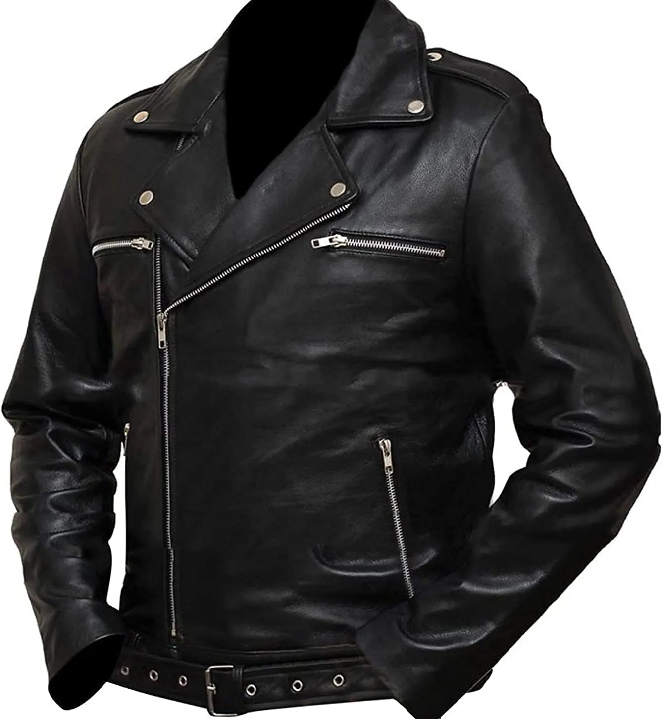 Mens Vintage Cafe Racer Biker Leather Jacket | Motorcycle Leather Jacket for Men