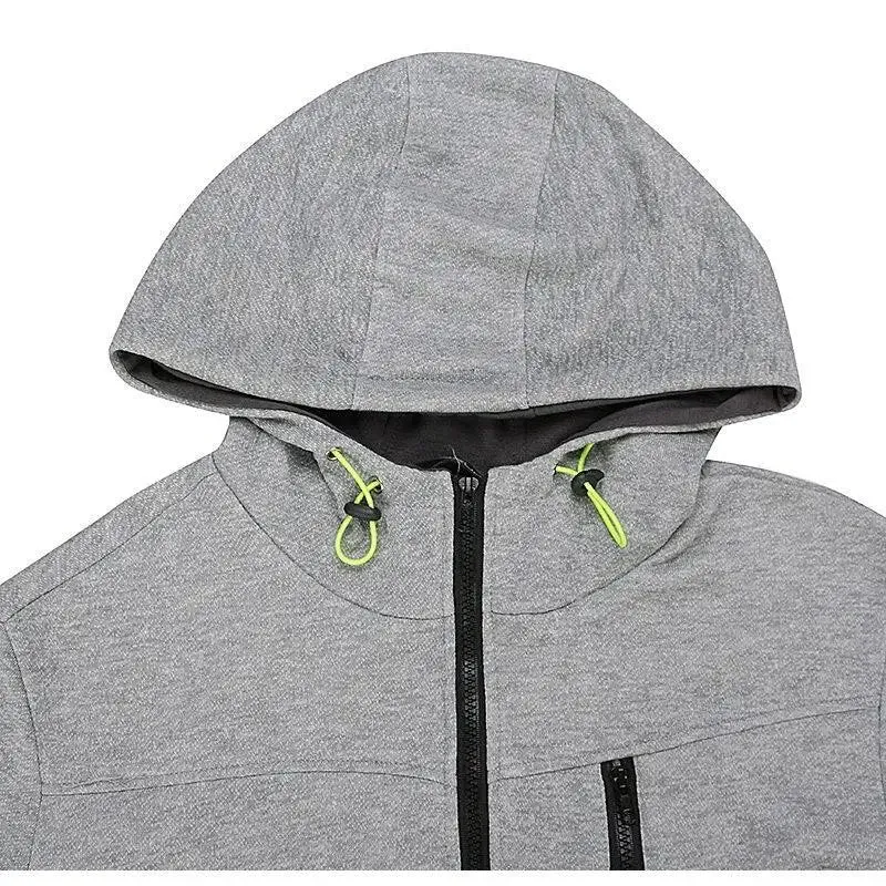 Men’s zipper hoodies bodybuilding jogger cotton fleece sweatshirts
