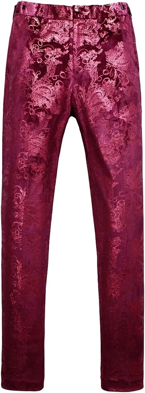 MOGU Mens Luxury Gold Dress Pants with Expandable Waist