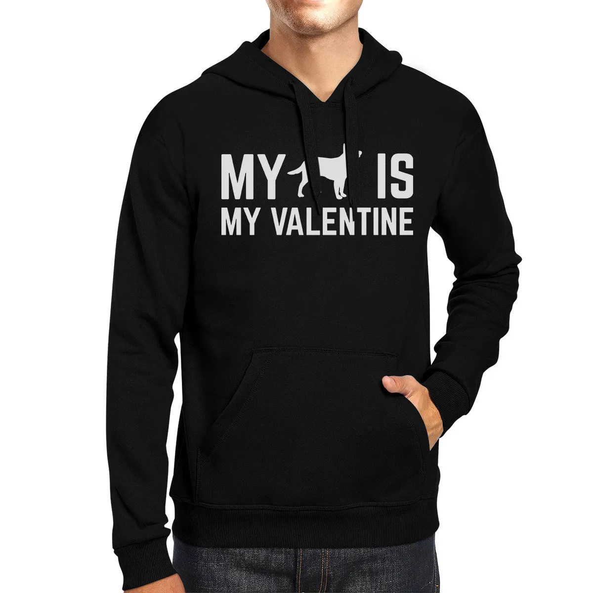 My Dog My Valentine Unisex Hoodie Valentine's Gift Dog Lovers