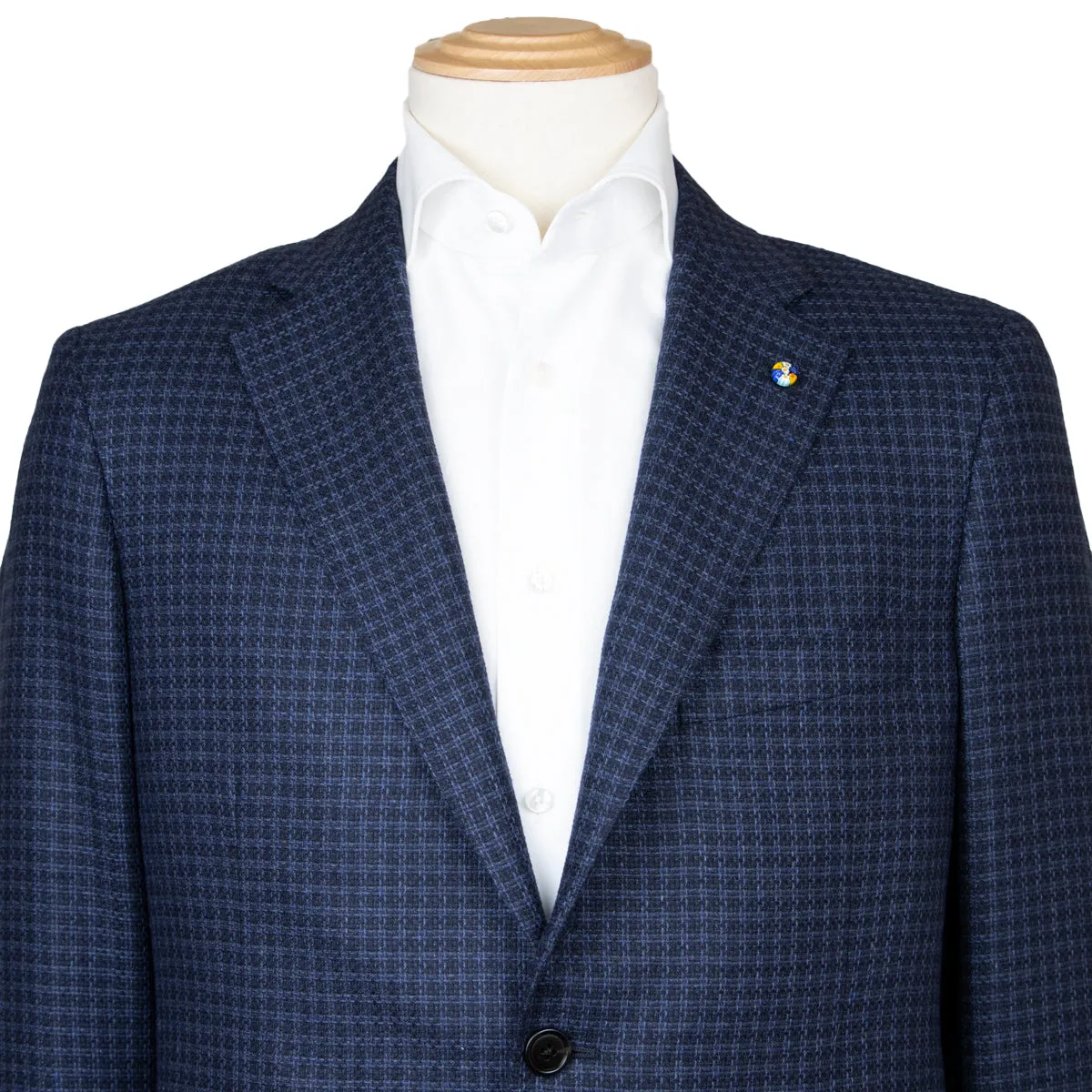 Navy "Natural Soft" Silk & Wool Jacket