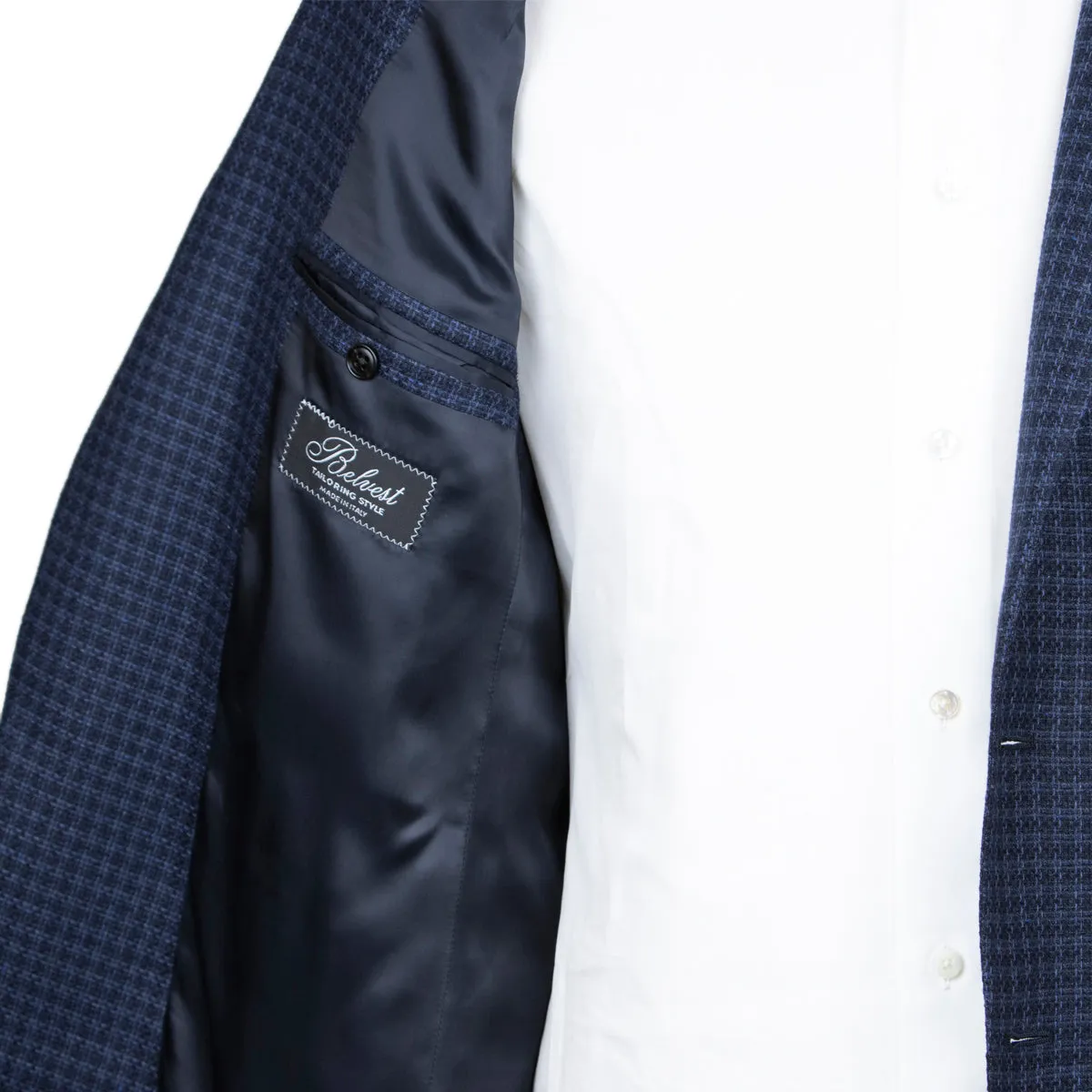 Navy "Natural Soft" Silk & Wool Jacket