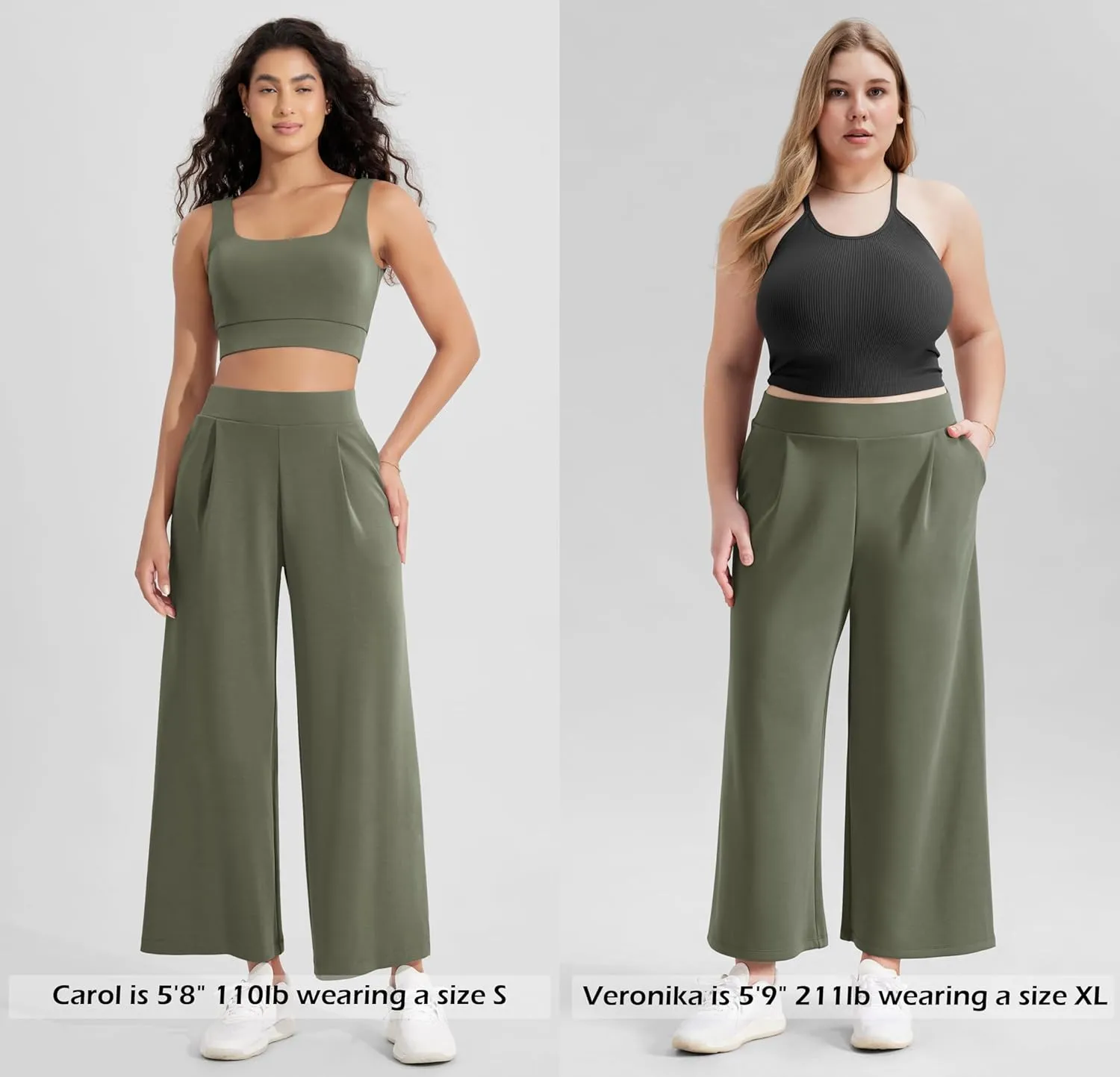 ODODOS Modal Soft Wide Leg Cropped Pants for Women High Waist Casual Relaxed Pants with Pockets-25 Inseam