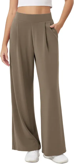 ODODOS Modal Soft Wide Leg Pants for Women High Waist Casual Relaxed Pants with Pockets-27/29"/ 31" Inseam