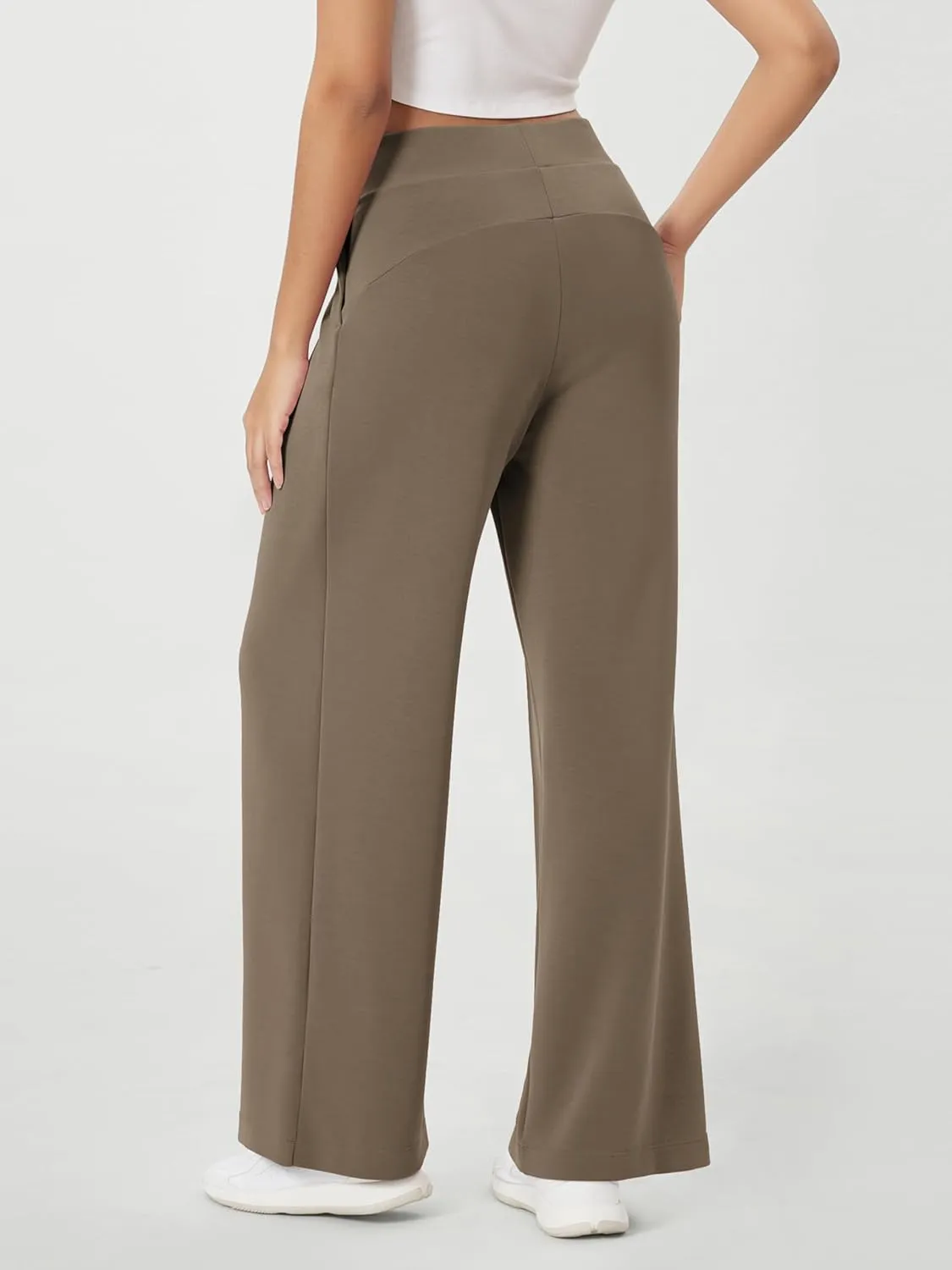 ODODOS Modal Soft Wide Leg Pants for Women High Waist Casual Relaxed Pants with Pockets-27/29"/ 31" Inseam