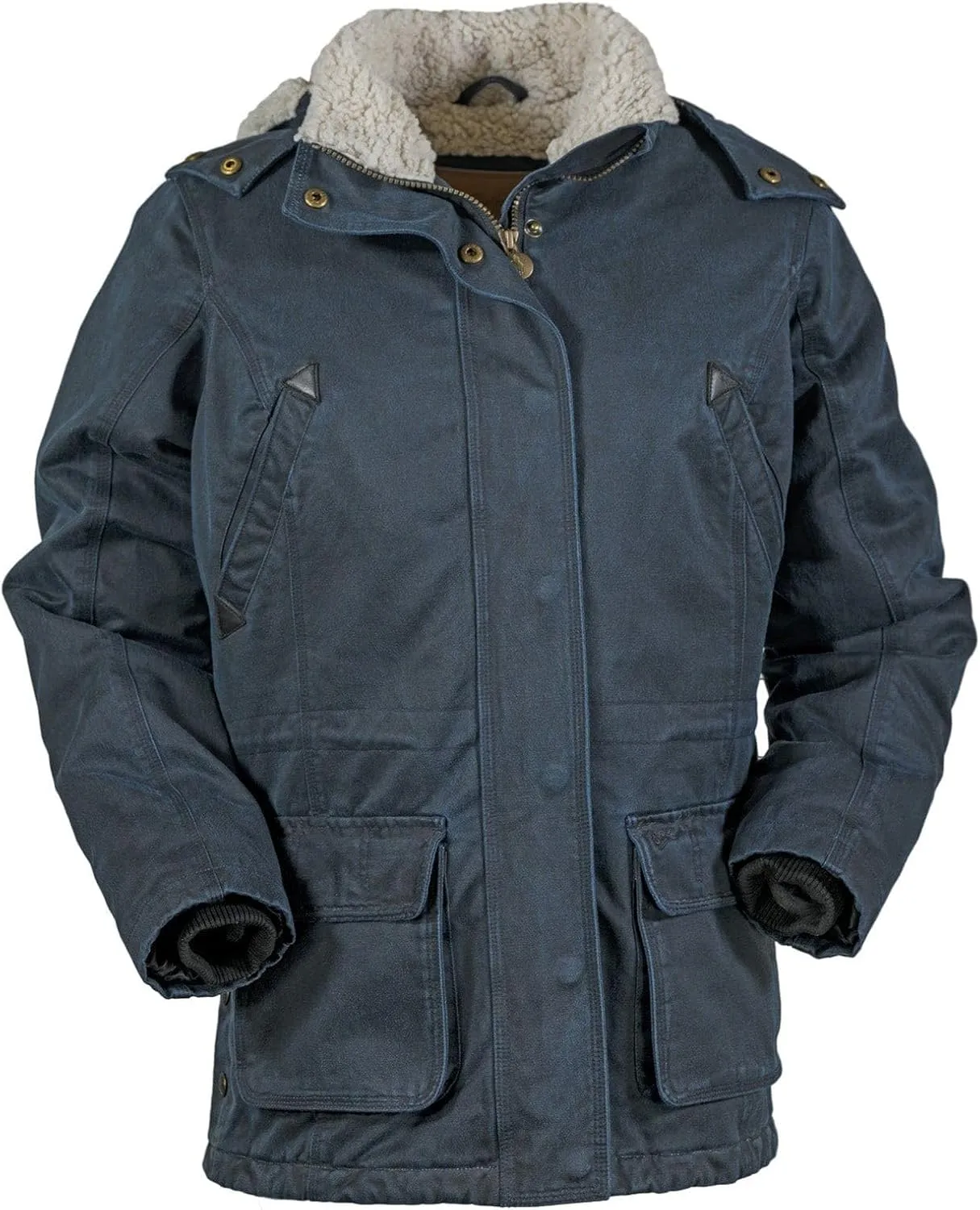 OUTBACK TRADING Women's 2864 Woodbury Vintage Canyonland Outdoor Casual Water Resistant Jacket with Removable Hood