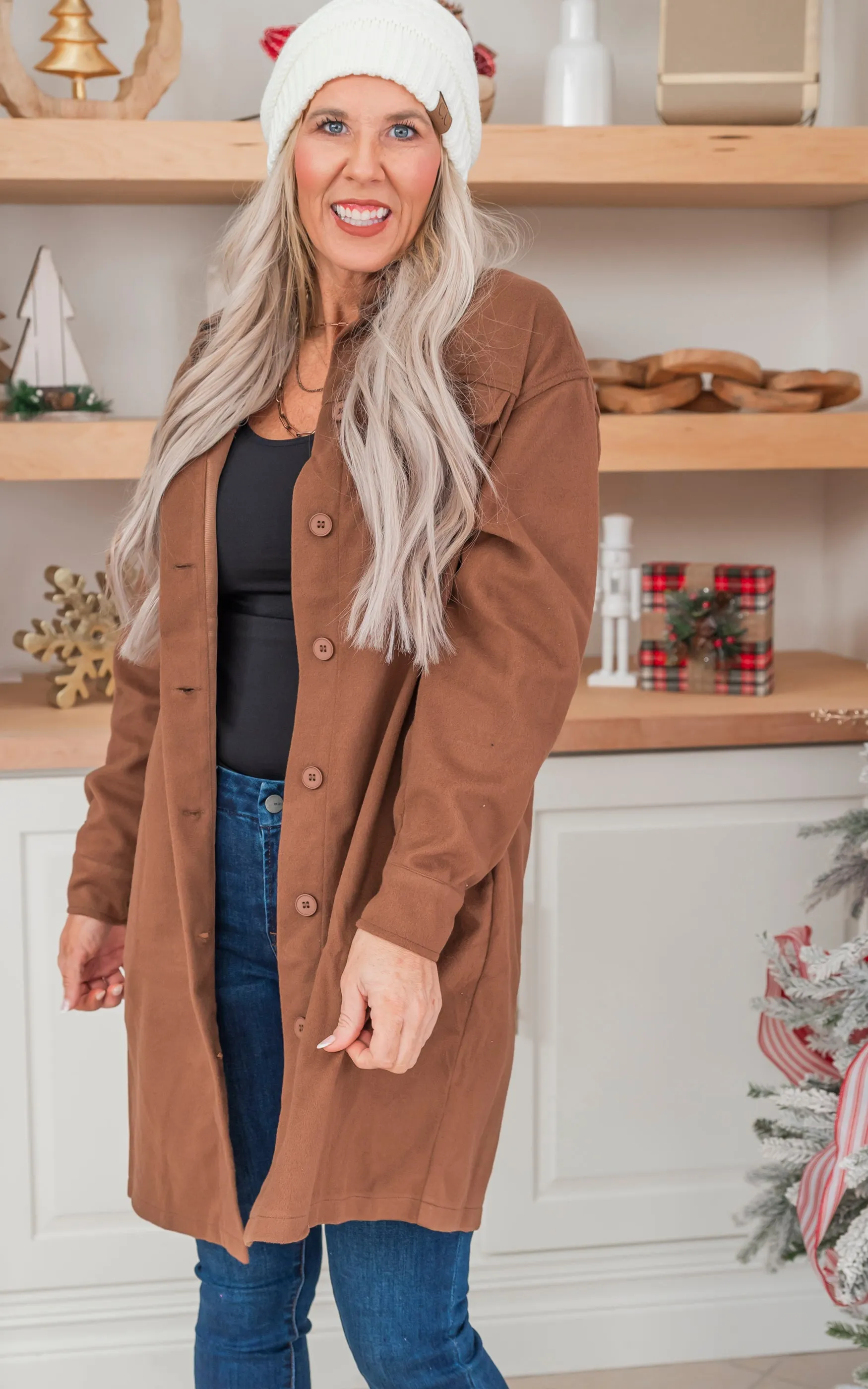 Oversized Button Up Jacket - Final Sale