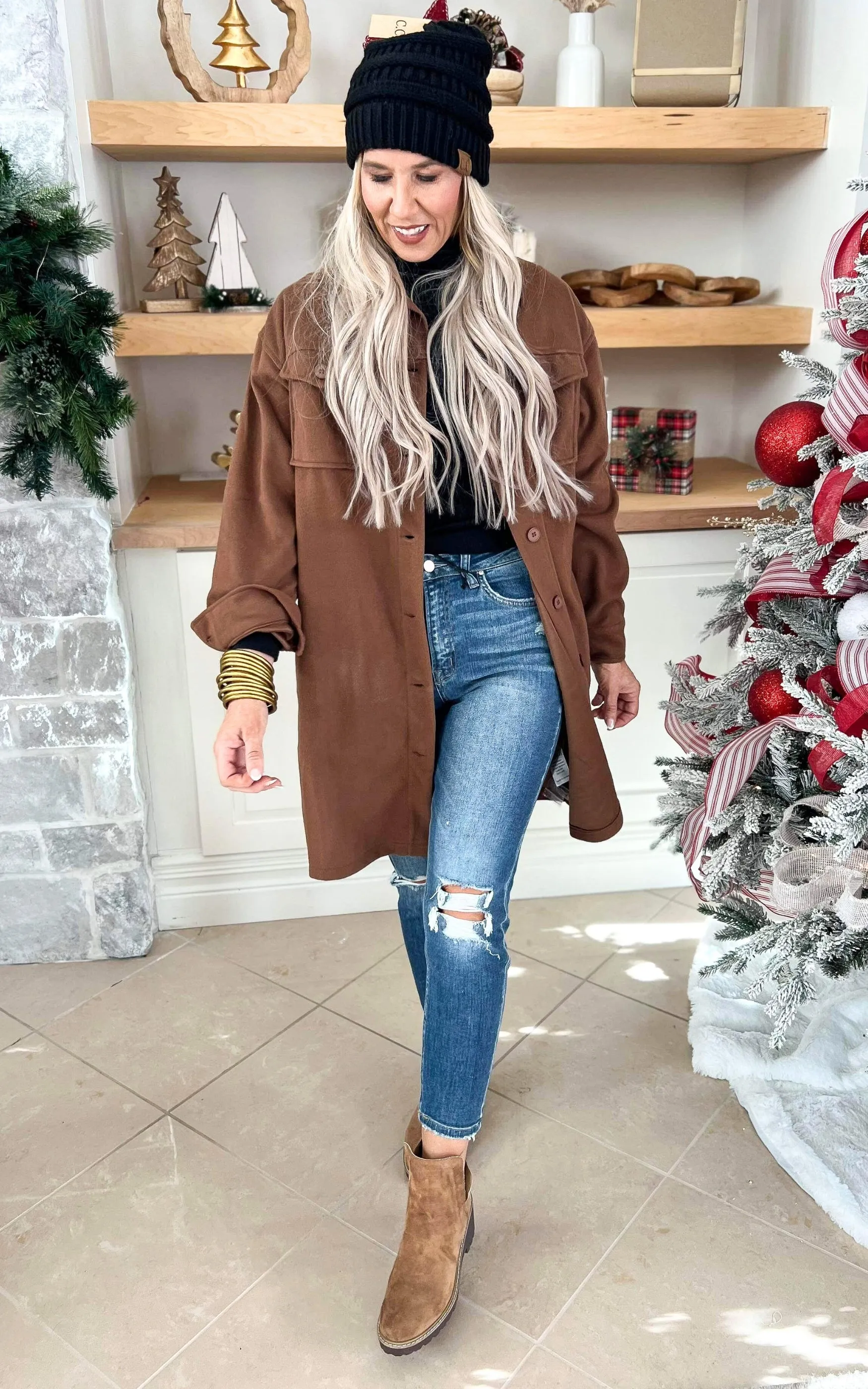 Oversized Button Up Jacket - Final Sale