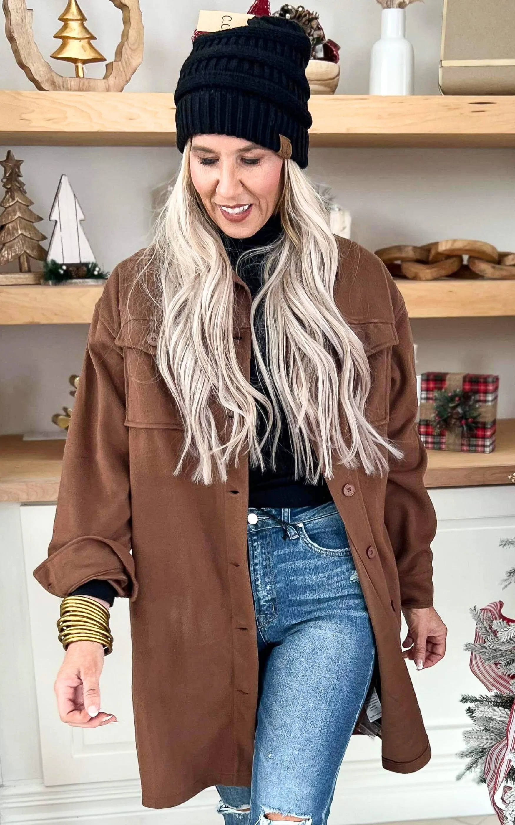 Oversized Button Up Jacket - Final Sale