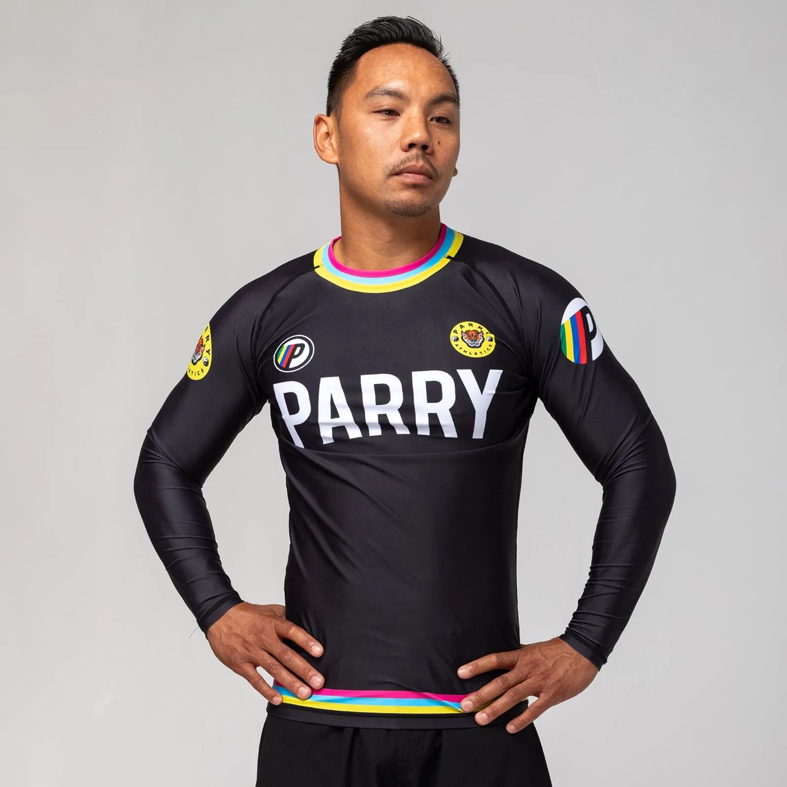 PARRY "Tiger" Black Long Sleeve Rash Guard